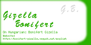 gizella bonifert business card